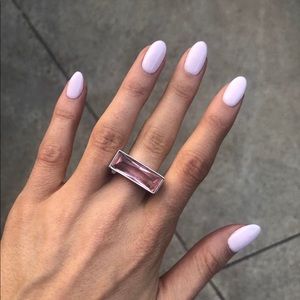 Swarovski pink gem ring